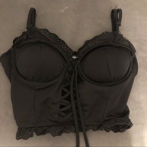 super cute black corset top